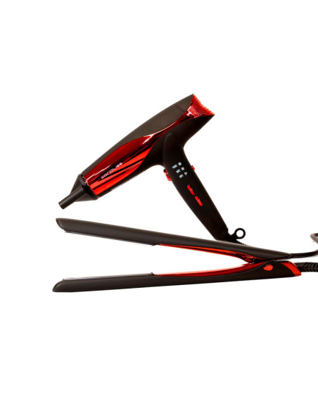 Kit Plancha Corioliss C5 Black Red + Secador Wind Regalo