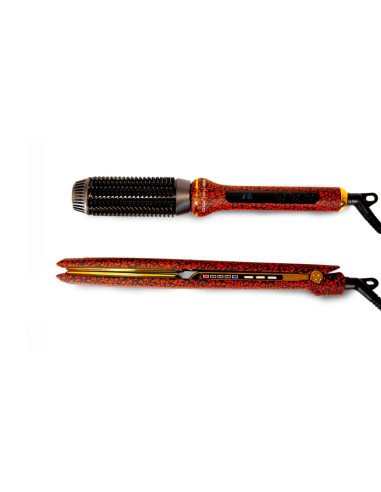 Kit Plancha Corioliss C3 Red Leopard + Cepillo Eléctrico Regalo