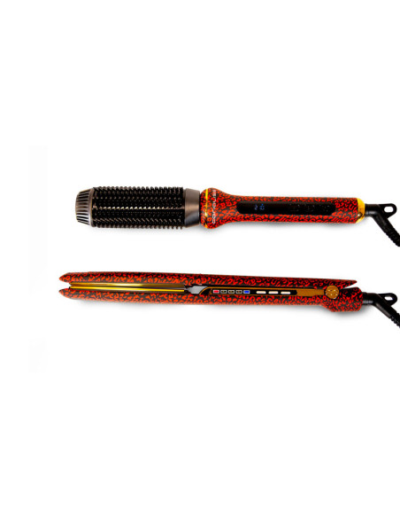 Kit Plancha Corioliss C3 Red Leopard + Cepillo Eléctrico Regalo