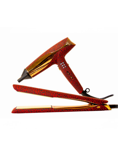 Kit Plancha Corioliss C5 Red Leopard + Secador Wind Regalo