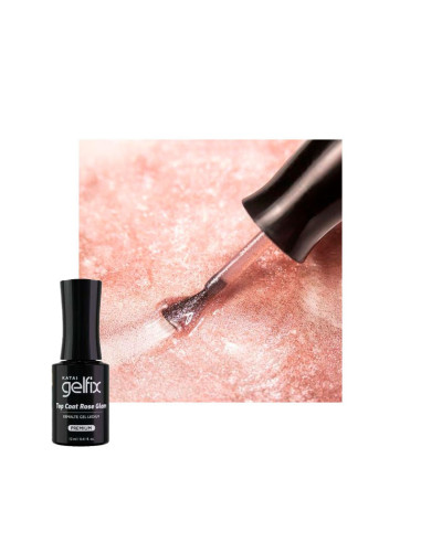 Esmalte Semipermanente Katai Gelfix Top Coat Glitter Rose Glam 12Ml
