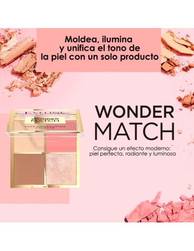 Paleta Contouring Eveline Wonder Match Nº2