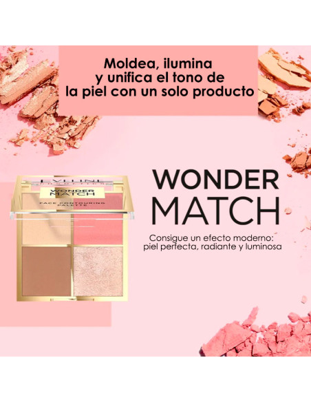 Paleta Contouring Eveline Wonder Match Nº2
