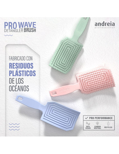 Cepillo Desenredar Sostenible Mini Andreia Pro Wave Verde