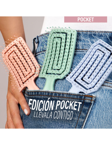 Cepillo Desenredar Sostenible Mini Andreia Pro Wave Verde