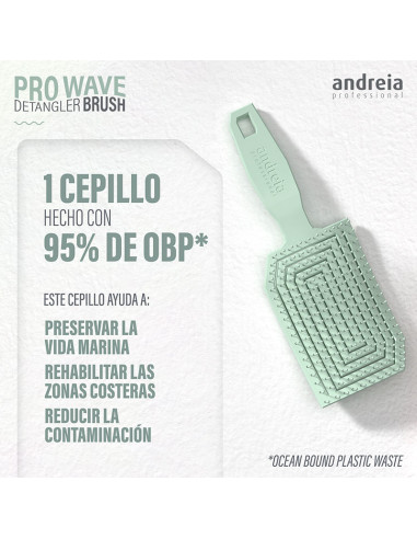 Cepillo Desenredar Sostenible Mini Andreia Pro Wave Azul