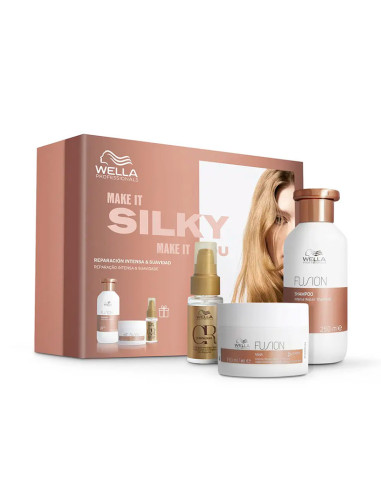 Pack Wella Dañados Fusion Champú+Mascarilla+Aceite