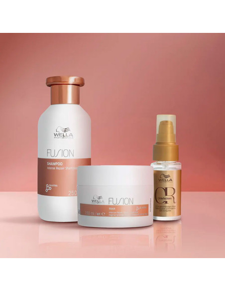 Pack Wella Dañados Fusion Champú+Mascarilla+Aceite