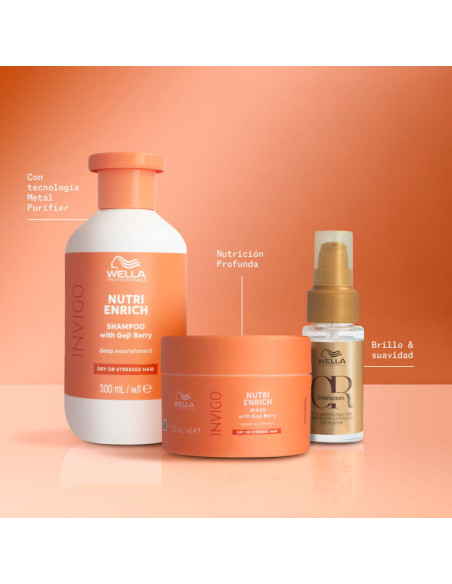 Pack Wella Nutritivo Enrich Champú+Mascarilla+Aceite