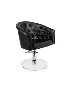 Sillon Peluquería Negro Helen Pie Redondo Bomba Hidraulica