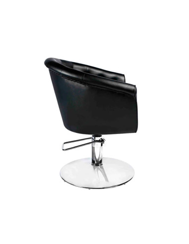 Sillon Peluquería Negro Helen Pie Redondo Bomba Hidraulica