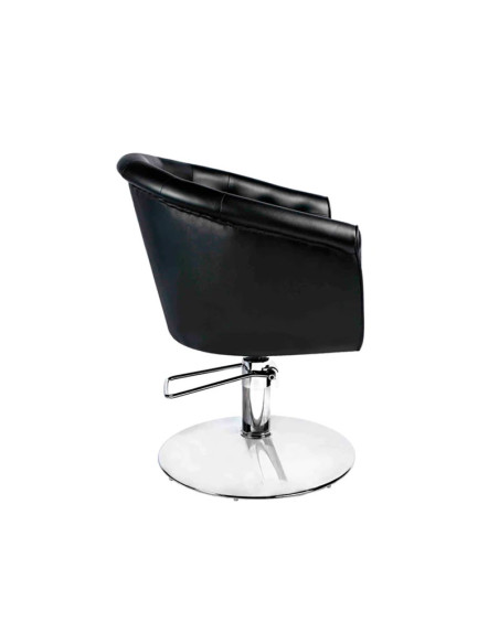Sillon Peluquería Negro Helen Pie Redondo Bomba Hidraulica
