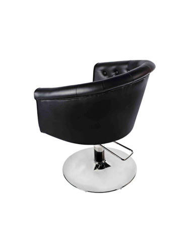 Sillon Peluquería Negro Helen Pie Redondo Bomba Hidraulica