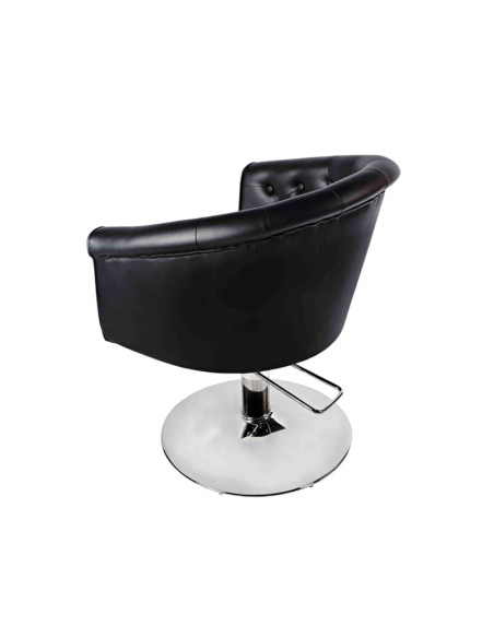 Sillon Peluquería Negro Helen Pie Redondo Bomba Hidraulica