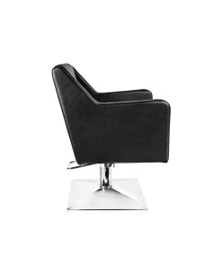 Sillon Peluquería Negro Amanda Pie Cuadrado Bomba Hidraulica 2