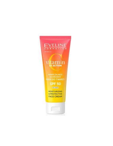 Crema Facial Hidratante Vitamin C Eveline SPF 50 30Ml