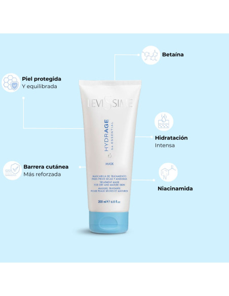 Mascarilla Pieles Secas Maduras Levissime Hydrage Be.Essential Mask 200Ml