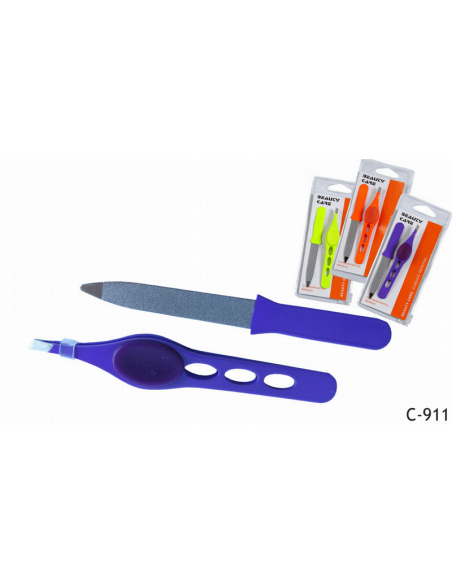 Pack Pinza Depilar + Lima Uñas Bolso