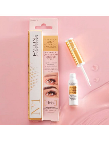 Sérum Estimulante Pestañas y Cejas Eveline Multipeptide Booster 4Ml