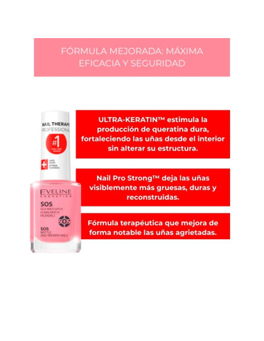 Tratamiento Uñas Frágiles Eveline Nail Therapy Sos 12Ml
