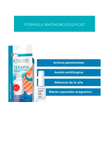 Tratamiento Uñas Antihongos Eveline Nail Therapy Micosis 12Ml
