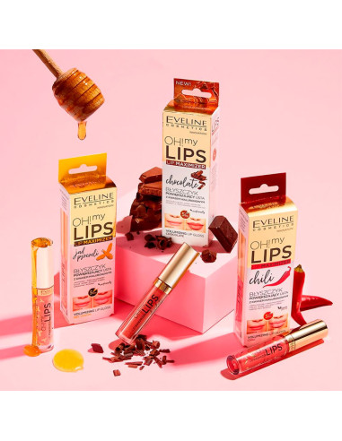 Brillo De Labios Volumen Eveline Oh My Lips Maximizer Chocolate 4.5Ml