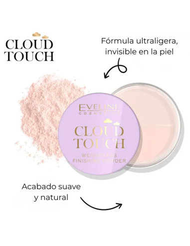 Polvo Fijador Acabado Ligero Eveline Cloud Touch 10Gr