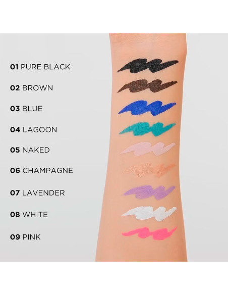 Lápiz Ojos Eyeliner Gel Waterproof Variete Metallic Eveline Nº12 Silver