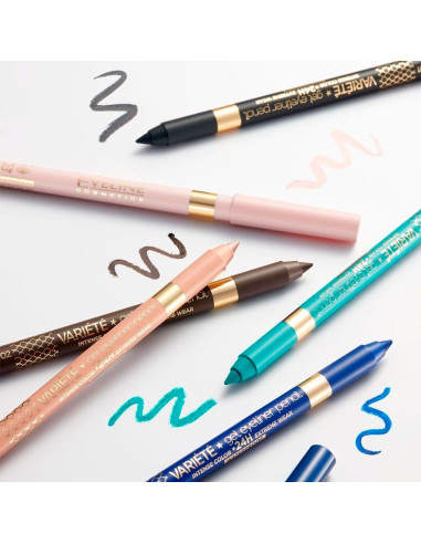Lápiz Ojos Eyeliner Gel Waterproof Variete Metallic Eveline Nº12 Silver