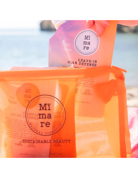 Pack Solar Vegano Mimare Champú+Masc+Leave-In+Neceser Regalo