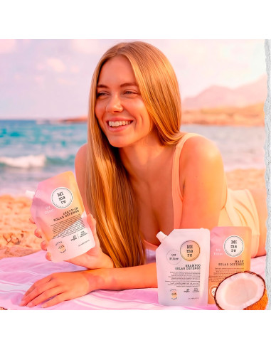 Pack Solar Vegano Mimare Champú+Masc+Leave-In+Neceser Regalo