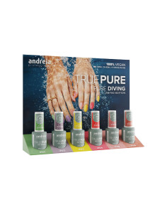 Pack 6 Esmalte Semipermanente Andreia True Pure Colección True Elegance Regalo Expositor