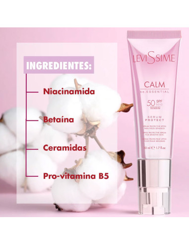 Sérum Protector SPF50 Pieles Sensibles Levissime Calm Be.Essential 50Ml