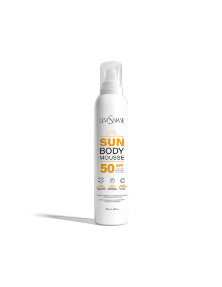 Espuma Corporal Protección Solar Levissime Sun Body Mousse SPF50  200Ml