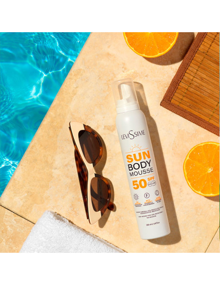 Espuma Corporal Protección Solar Levissime Sun Body Mousse SPF50  200Ml