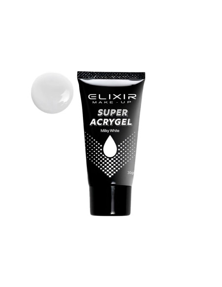 Acrygel Uñas Super Elixir Milky White 30Gr