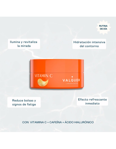 Parches Contorno de Ojos Valquer Vitamina C 60 Unds