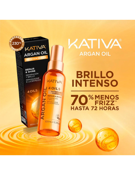 Aceite Kativa Argán Reparación Y Brillo 100Ml