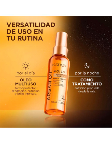 Aceite Kativa Argán Reparación Y Brillo 100Ml