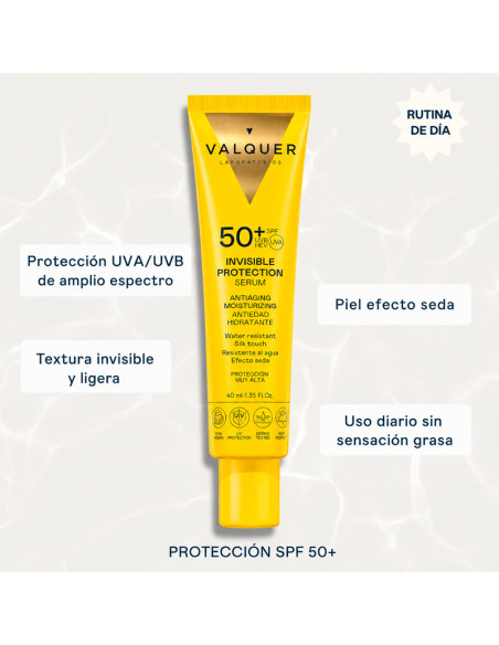Sérum Facial Invisible Protección Spf50 Antiedad E Hidratante 40Ml