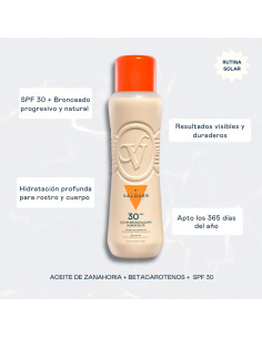 Leche Bronceadora Valquer Zanahorias Fps30 480Ml 2