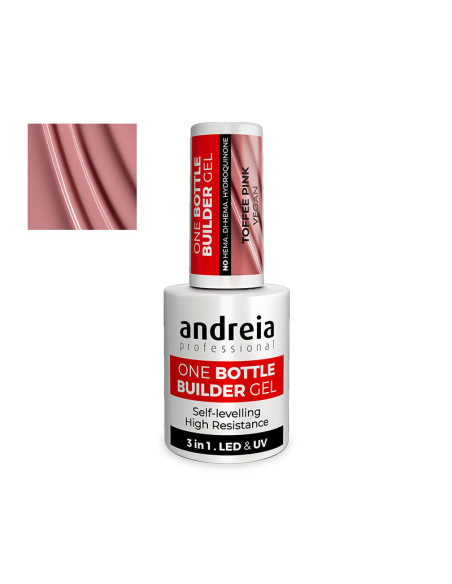 Gel Viscosidad Baja One Bottle Builder Gel Andreia Toffee Pink 14Ml