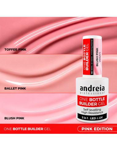Gel Viscosidad Baja One Bottle Builder Gel Andreia Toffee Pink 14Ml