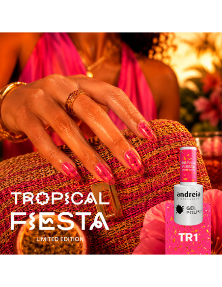 Pack 6 Esmalte Semipermanente Andreia Gel Polish Tropical Fiesta Regalo Expositor