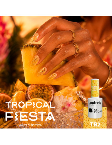 Pack 6 Esmalte Semipermanente Andreia Gel Polish Tropical Fiesta Regalo Expositor
