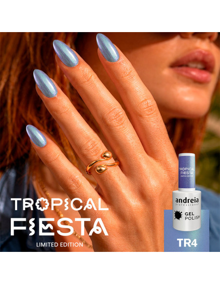 Pack 6 Esmalte Semipermanente Andreia Gel Polish Tropical Fiesta Regalo Expositor