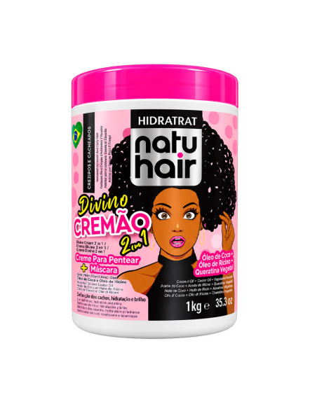 Crema De Peinado + Mascarilla 2 En 1 Natu Hair Divina 1Kg