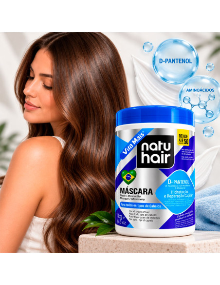 Mascarilla D-Pantenol Natu Hair Hidratación Y Reparación 1Kg