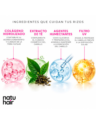 Gelatina Capilar Especial Rizos 3 En 1 Natu Hair 500Gr