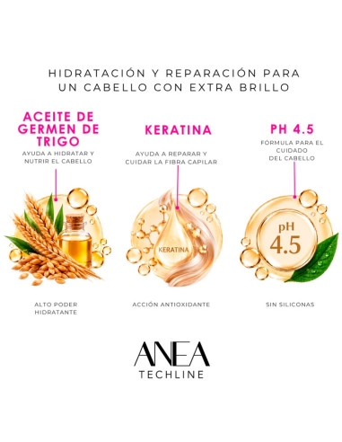 Champú Reparación Y Brillo Anea Aroma Nata 1 Litro